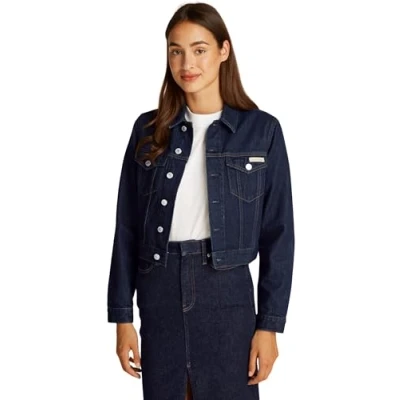 Afbeelding van Calvin Klein Jeans J20J225066 Trucker Jacket Damesjas, Denim (Denim Rinse), XL, XL