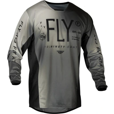 Afbeelding van Fly Racing 2024 Kinetic Prodigy jeugd Crossshirt Zwart / Licht Grijs maat YM