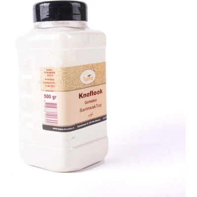 Afbeelding van Tuana Kruiden Knoflookpoeder Strooibus 500 Gram Zonder Zout GP0138