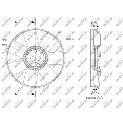 Afbeelding van NRF Ventilatorwiel motorkoeling 49849