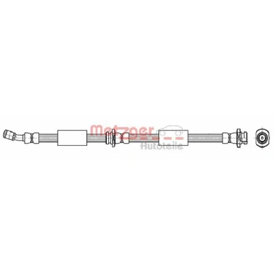 Afbeelding van METZGER 4112002 Remslang 473mm NISSAN: Micra II Hatchback (K11) 1.0 i 16V, 1.3 16V 1992 2003