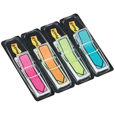 Afbeelding van Indextabs 3M Post it 684 12x43mm pijl neon assorti