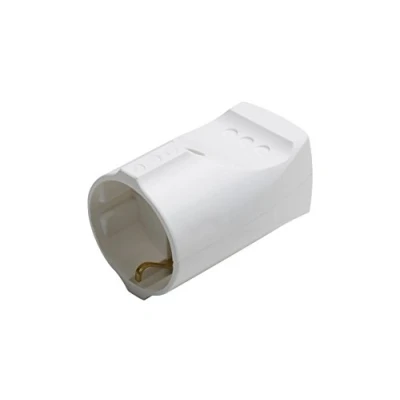 Afbeelding van Meister 7422010 Veiligheidscontactkoppeling kunststof wit 250 V 16 A maximale kabeldoorsnede 2,5 mm² IP20 binnenshuis rechte invoer/Schuko koppeling met trekontlasting