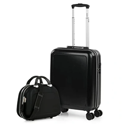 Afbeelding van ITACA Koffer Set Reiskoffer set. Kofferset voor Elke Reis Handbagage &amp; Trolley Koffers met Wielen Ultiem Reisgemak 702600, Zwart