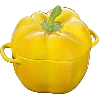 Afbeelding van STAUB Zwilling Ceramic by Paprika Cocotte geel keramiek H: 10,7cm x B: 15,1cm volume: 0,47L