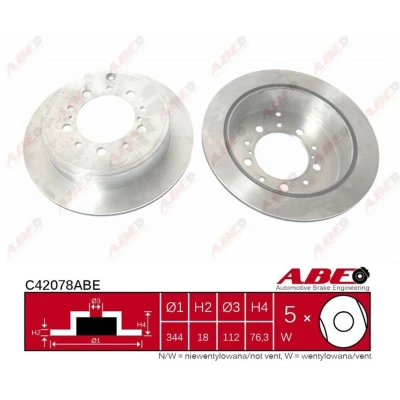 Afbeelding van ABE Remschijven C42078ABE