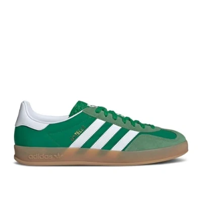 Afbeelding van Adidas Gazelle Indoor Sneaker voor heren, Groene Wolk Wit Wazig Groen, 42 EU