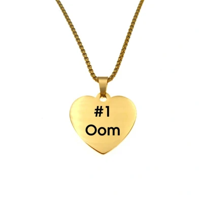 Afbeelding van Ketting RVS Hart Goud #1 Oom