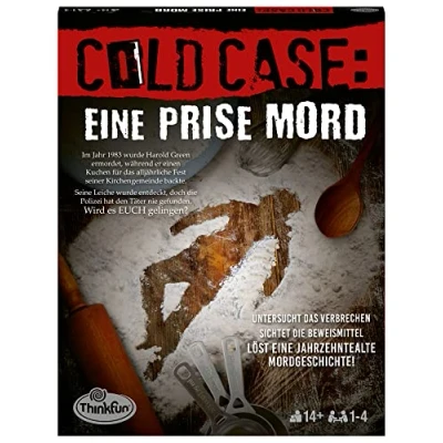 Afbeelding van ThinkFun 76465 Cold Case: Eine Prise Mord. der zweite Case Krimi im eigenen Heim. Wer findet den Mörder? Ein Rätsel Spiel für Einen oder in Gruppe ab 14 Jahren