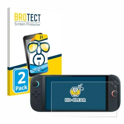 Afbeelding van BROTECT Screenprotector voor Nintendo Switch 2 Folie Beschermfolie transparant (2 Stuks)
