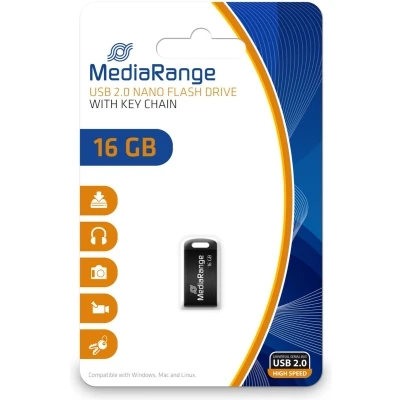 Afbeelding van MediaRange Nano Flash Drive USB stick 16 GB