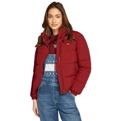 Afbeelding van Tommy Jeans Dames TJW ESSENTIAL Puffer EXT DW0DW18827 Jacket, Rood (Regatta Rood), XL, XL