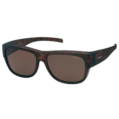 Afbeelding van Polaroid® Brown Marilyn Overzetzonnebril Elegante Dames Overzet Zonnebril Polariserende UV Lenzen