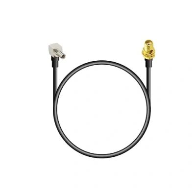 Afbeelding van Vecys SMA kabel busschot naar TS9 stekker haaks 2G 3G 4G antennerouter verlengkabel 30 cm RG174