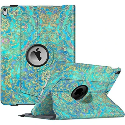 Afbeelding van Fintie Hoes voor iPad Air 10.5&quot; 2019 (3. Generatie) / Pro 2017, 360 Graden Roterende Standaard Beschermhoes met Ingebouwde Potloodhouder, Automatische Slaap/Wake (Z Tinten van Blauw)