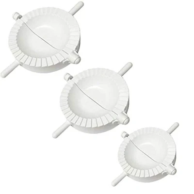 Afbeelding van Ravioli Dumpling Maker Set, MKNZOME 3 Stks Handleiding Chinese Pasty Mallen Cutter Gyoza Empanada Mould Pierogi Taart Deeg Gebak Wrapper Druk