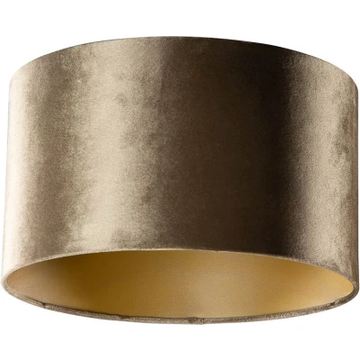 Afbeelding van QAZQA Velours lampenkap brons met gouden binnenkant 353520