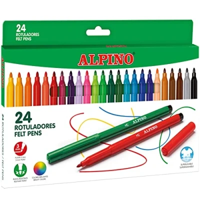 Afbeelding van ALPINO AR001003 Pack 24 viltstiften Fineliner op kleur gesorteerd