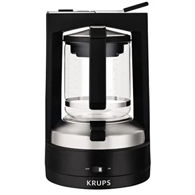 Afbeelding van Krups KM468910 filterkoffiemachine T8 850 watt automatische uitschakeling 8 12 kopjes verlichte aan/uit schakelaar zwart