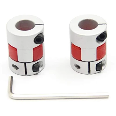 Afbeelding van Befenybay 2 STKS 10mm tot Aluminium Plum Flexibele As Koppeling Diameter 20mm Lengte 25mm Connector voor 3D Printer CNC Machine en Servo Gestapte Motor (10x10mm)