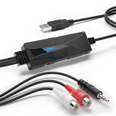 Afbeelding van DriverGenius USB Audio Capture Grabber 3,5mm, R/L Stereo Ingangsjacks