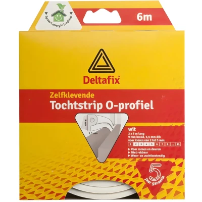 Afbeelding van Deltafix Tochtband O profiel 6m x 9mm 5,5mm wit