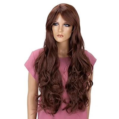 Afbeelding van CAISHA Pruik Volumineus Lang Haar Cosplay Theatershow Golvend Brunette WLR15
