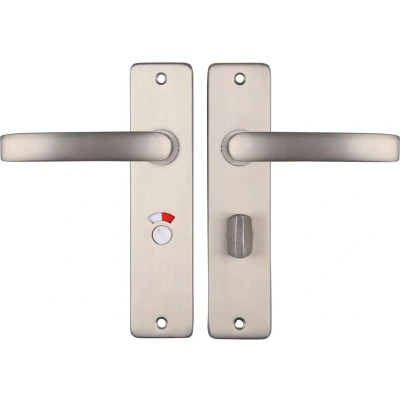 Afbeelding van Deurklink met wc sluitingschild Starx Blok 57 mm (Aluminium, RVS)