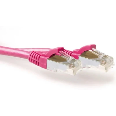 Afbeelding van ACT FB8820 LSZH SFTP CAT6A Patchkabel Snagless Roze 20 meter
