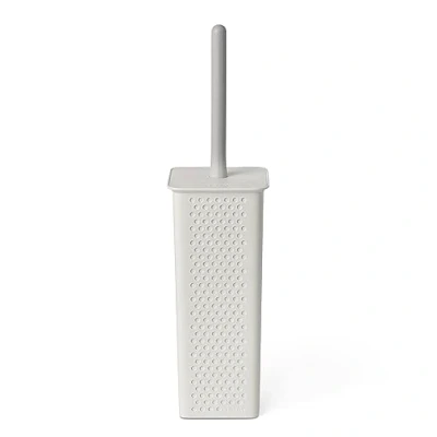 Afbeelding van TATAY Bohol Toiletborstel, gemaakt van gerecyclede materialen, houder met polypropyleen binnenkant, zwarte borstel, BPA vrij, wit, 9,6 x 37,5 cm
