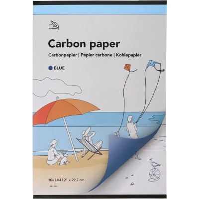 Afbeelding van Carbonpapier Qbasic A4 21x29,7cm 10x blauw