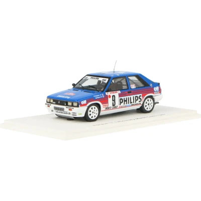 Afbeelding van het 1:43 Diecast model van De Renault R11 Turbo #9 MonteCarlo Rally 1987. rijders waren F. Chatriot en M. Perin. fabrikant schaalmodel is Spark Models.Dit alleen online beschikbaar.