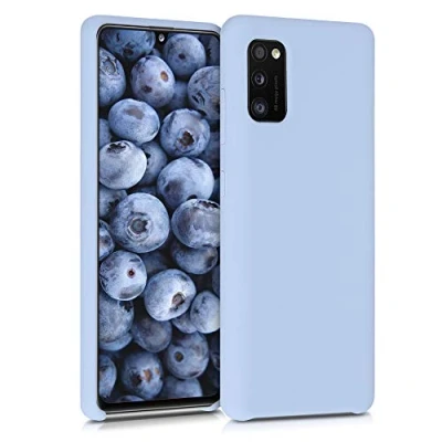 Afbeelding van kwmobile telefoonhoesje compatibel met Samsung Galaxy A41 hoesje Zachte case voor smartphone Back cover in mat lichtblauw