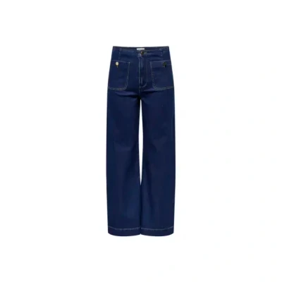 Afbeelding van ONLY Onlmadeline WIDE Pocket Flared Jeans, Dames, Maat: XSx34, Dark blue denim