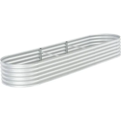 Afbeelding van Plantenbak verhoogd 320x80x44 cm gegalvaniseerd staal zilver