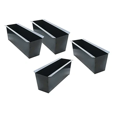 Afbeelding van Spetebo Metalen plantenbak, inzetstuk voor europallets, 4 stuks/antraciet, bloembak, balkonbak, plantenbak