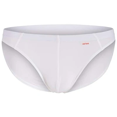 Afbeelding van Olaf Benz Brazilbrief (herenslip) van microvezel (OB 1 06021), wit, M