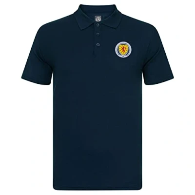 Afbeelding van Scotland Heren poloshirt Crest officieel voetbalcadeau, Donkerblauw, XL