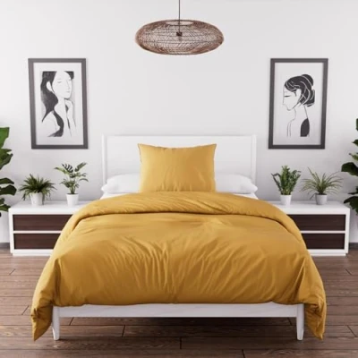 Afbeelding van Tijdloos Bohemen Set Omslag van Dekbed, Geel, 140 x 200 cm
