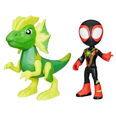 Afbeelding van Marvel Spidey and His Amazing Friends Dino Webs, Miles &quot;&quot;Spin&quot;&quot; Morales &amp; Marvel&#039;s Electrosaurus, actiefiguren