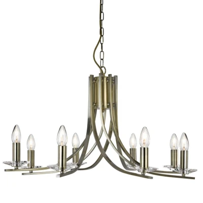 Afbeelding van Searchlight Ascona Kroonluchter 8 lichts Brons