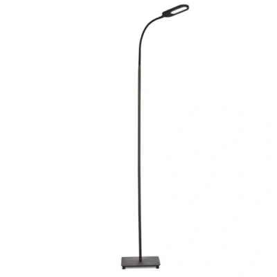 Afbeelding van B.K.Licht Zwarte Vloerlamp CCT LED dimbaar voor woonkamer staande lamp met ingebouwde dimmer staanlamp leeslamp 600Lm 8W
