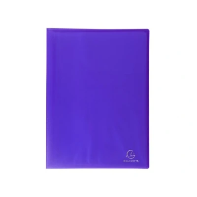 Afbeelding van Exacompta Ref. 85366E 1 Chromaline documentenmap 30 gladde kristallen hoezen 60 pagina&#039;s voor A4 afmetingen 24 x 32 cm halfstijf doorschijnend polypropyleen omslag kleur paars