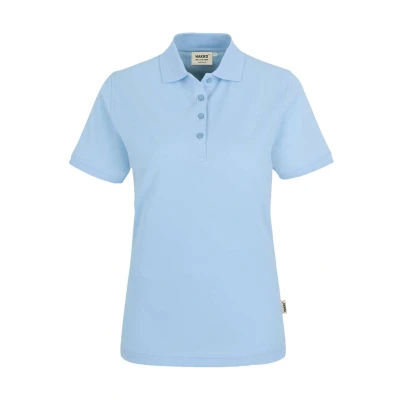 Afbeelding van HAKRO 110 Regular Fit Dames Poloshirt ijsblauw, Effen