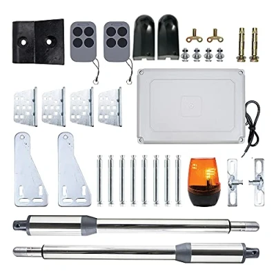 Afbeelding van Automatiseringskit klapdeuren PNI MAB300, met 2 40W motoren, afstandsbedieningen en bedieningspaneel, fotocellen lamp, poortlengte x 2,5m max, poortgewicht 200Kg