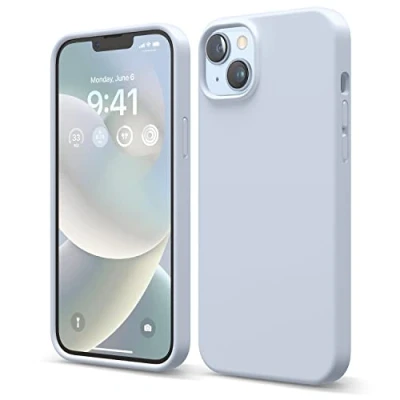 Afbeelding van elago Liquid Silicone Hoesje Compatibel met iPhone 14 Plus Case (6.7&quot;), Premiesilicone, Full Lichaamsbescherming 4 Layer Schokbestendige Geval, Antikras Zachte Microfiber Voering (Licht Blauw)