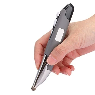 Afbeelding van Wireless Pocket Pen Mouse, Verstelbaar 800/1200/1600 dpi USB Light Mouse voor laptops Tablets Smartphones Ergonomische PenType Winds 7/8/XP/2000/Android/OS X(Zilver)