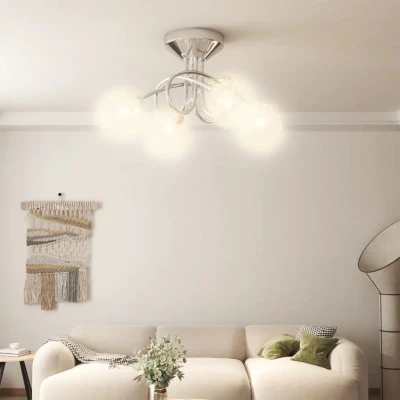 Afbeelding van Plafondlamp met gaasdraad kappen voor 4 x G9 LED