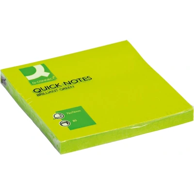 Afbeelding van Quick Notes Memoblaadjes Neon 76x76mm 80 Vel Groen per 12