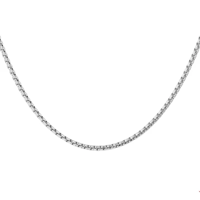 Afbeelding van Zilver Gerhodineerde Collier venetiaans bol 2 1329086 42 cm